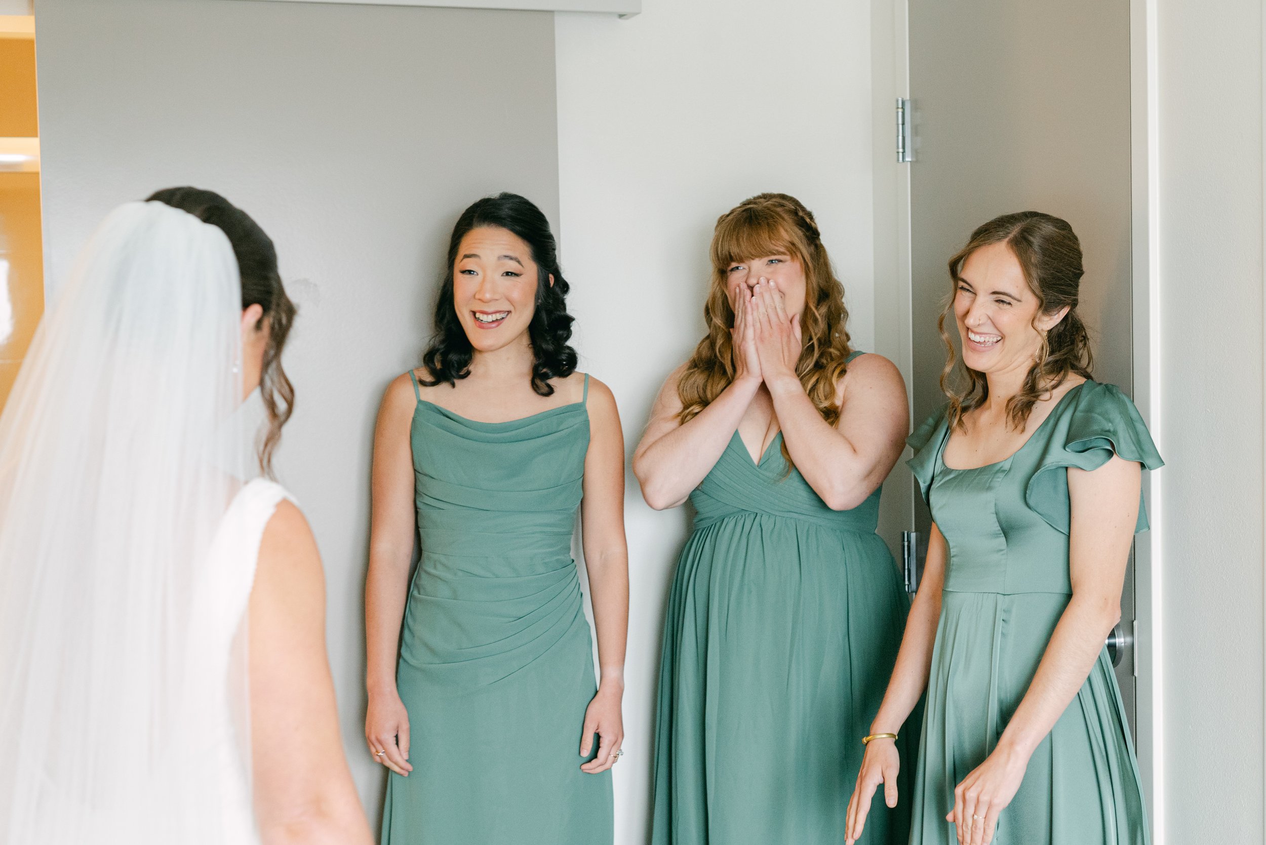 Kristen Bowen Photography, Indianapolis Wedding Photographer, Artisan Acres Wedding, Bridal party first look