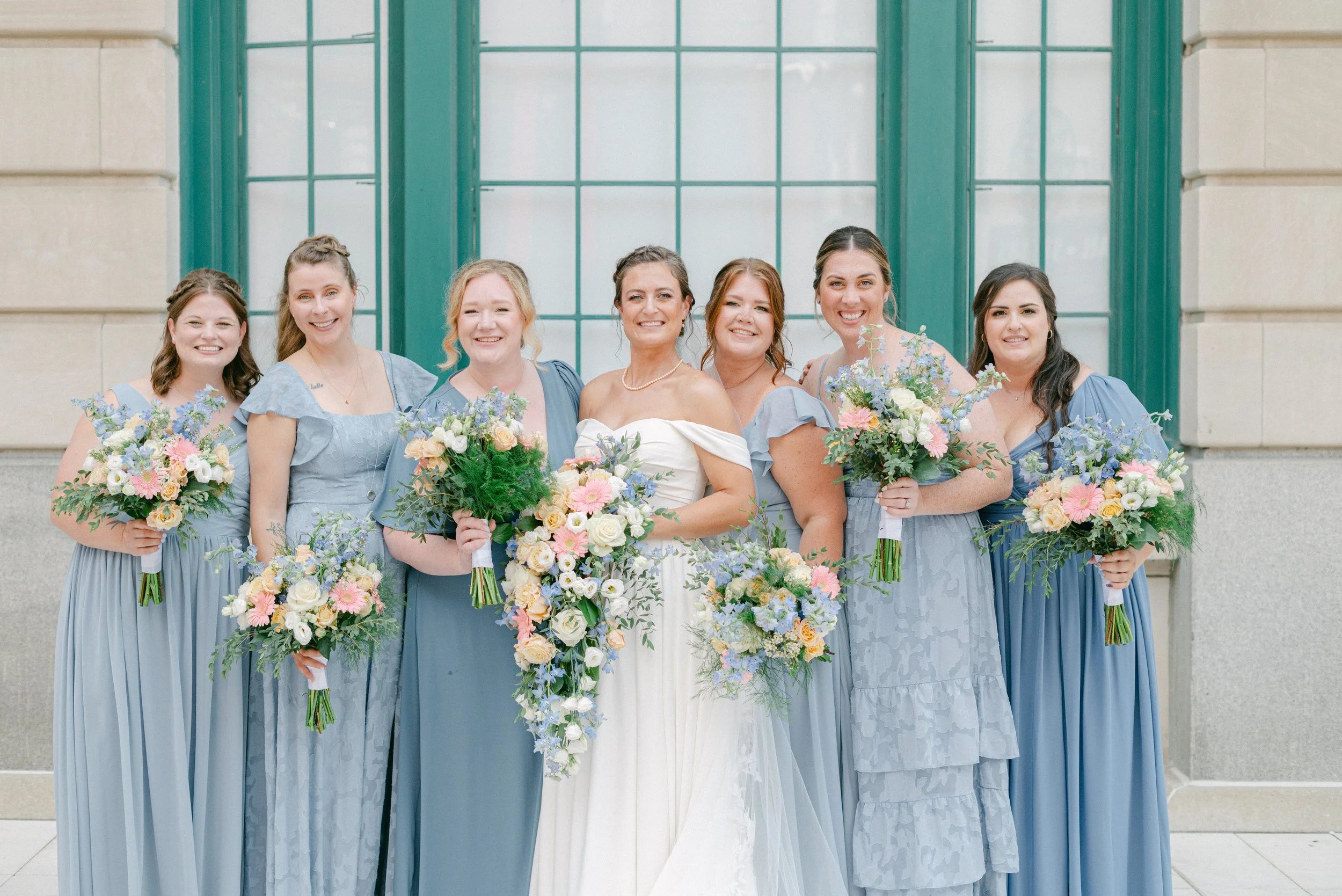 Kristen Bowen Photography, Indianapolis Wedding Photographer, Union Station Wedding, Bridal Party Portraits