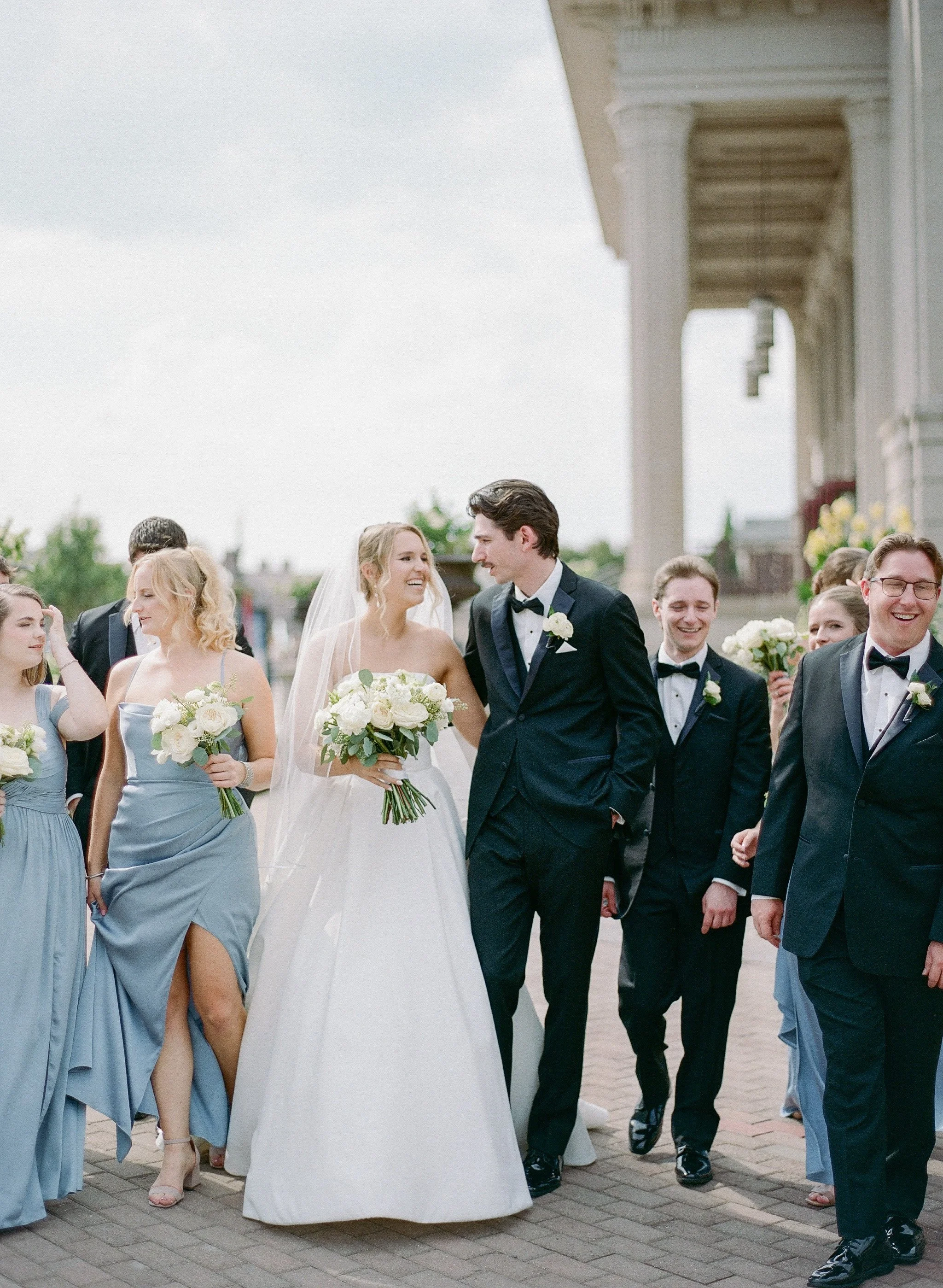 Kristen Bowen Photography, Indianapolis Wedding Photographer, Hotel Carmichael Wedding, bridal party portraits