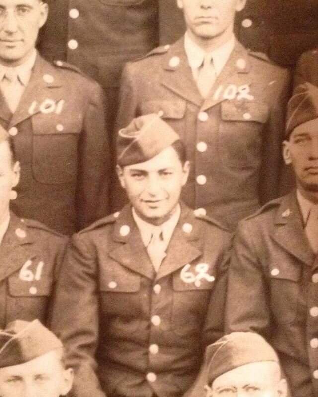 Granddaddy Sidney L. Lifsher. Served as a first lieutenant in the Army Corps of Engineers in both Italy and Africa during WWll. My dad always said we looked like each other. I think it&rsquo;s the sneaky eyes and cat grin...