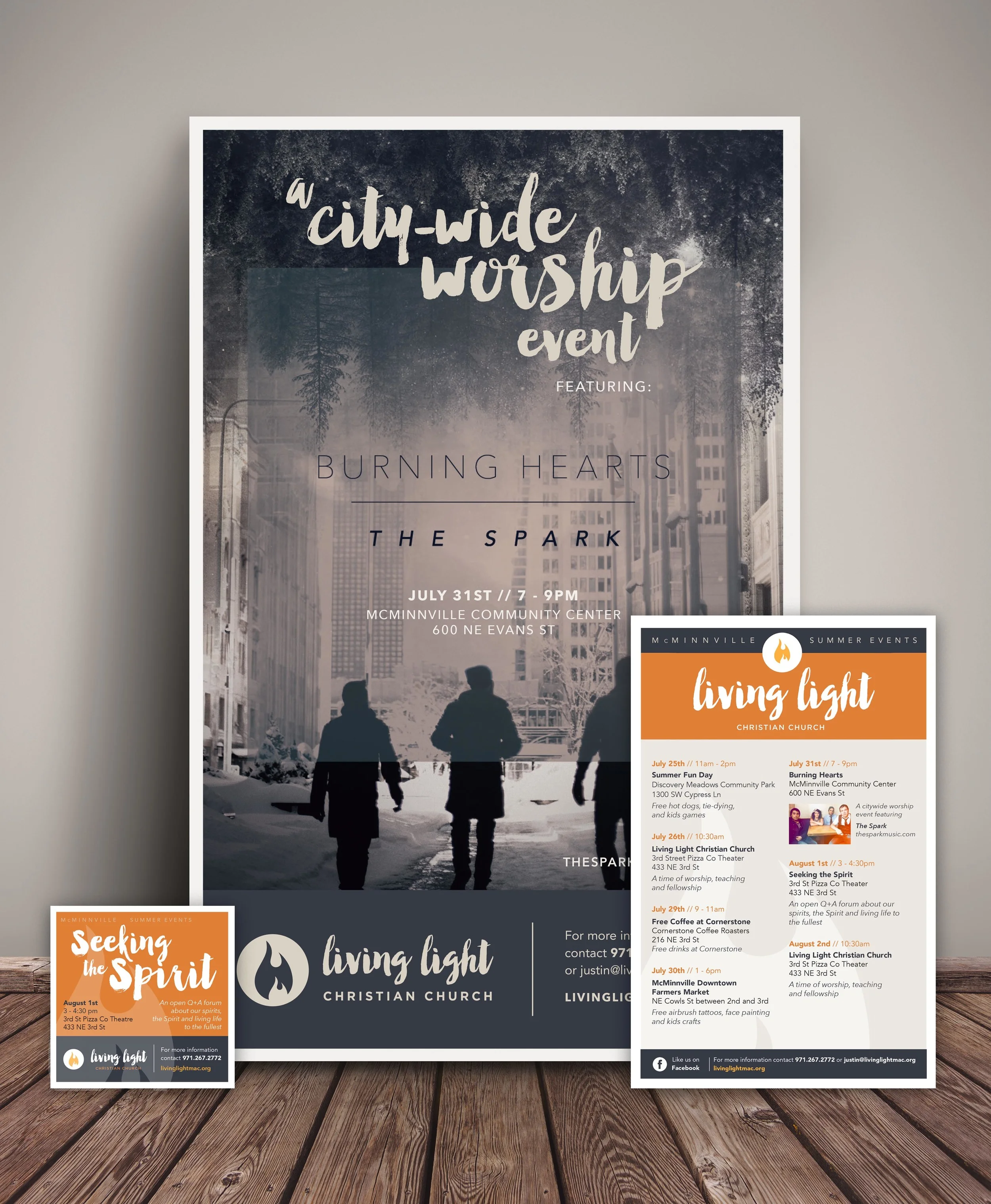 + PROMOTIONAL MATERIALS FOR LIVING LIGHT SUMMER EVENTS +