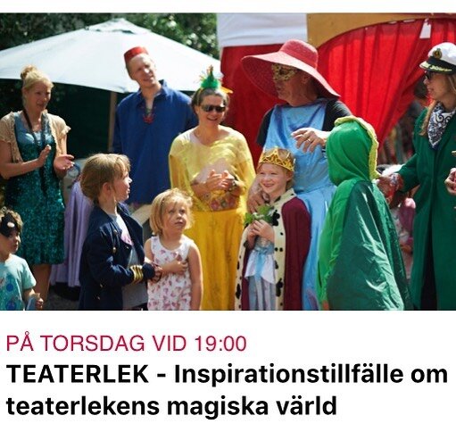 Ett Inspirationstillfälle i ord o bild om teaterlekens magiska värld.
Kostnadsfritt på zoom.
Se mer info på www.facebook.com/tillitsverket
Varmt välkomna!

.
#tillitsverket #teater #teaterlek #lek #inspiration #inspirationstillfälle #zoom #leku