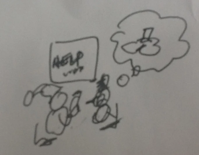 Most comics start as a small quick sketch on scrap paper.