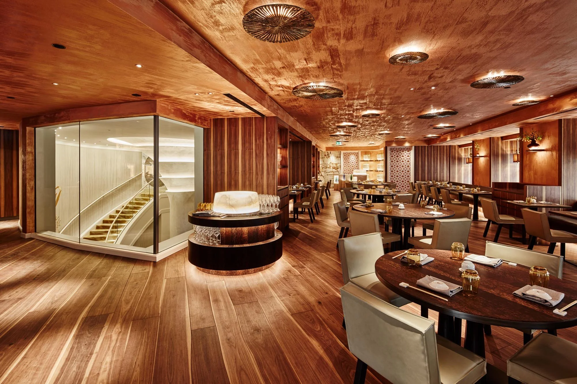 Innenarchitektur Restaurant Mandarin Oriental München Raumstruktur