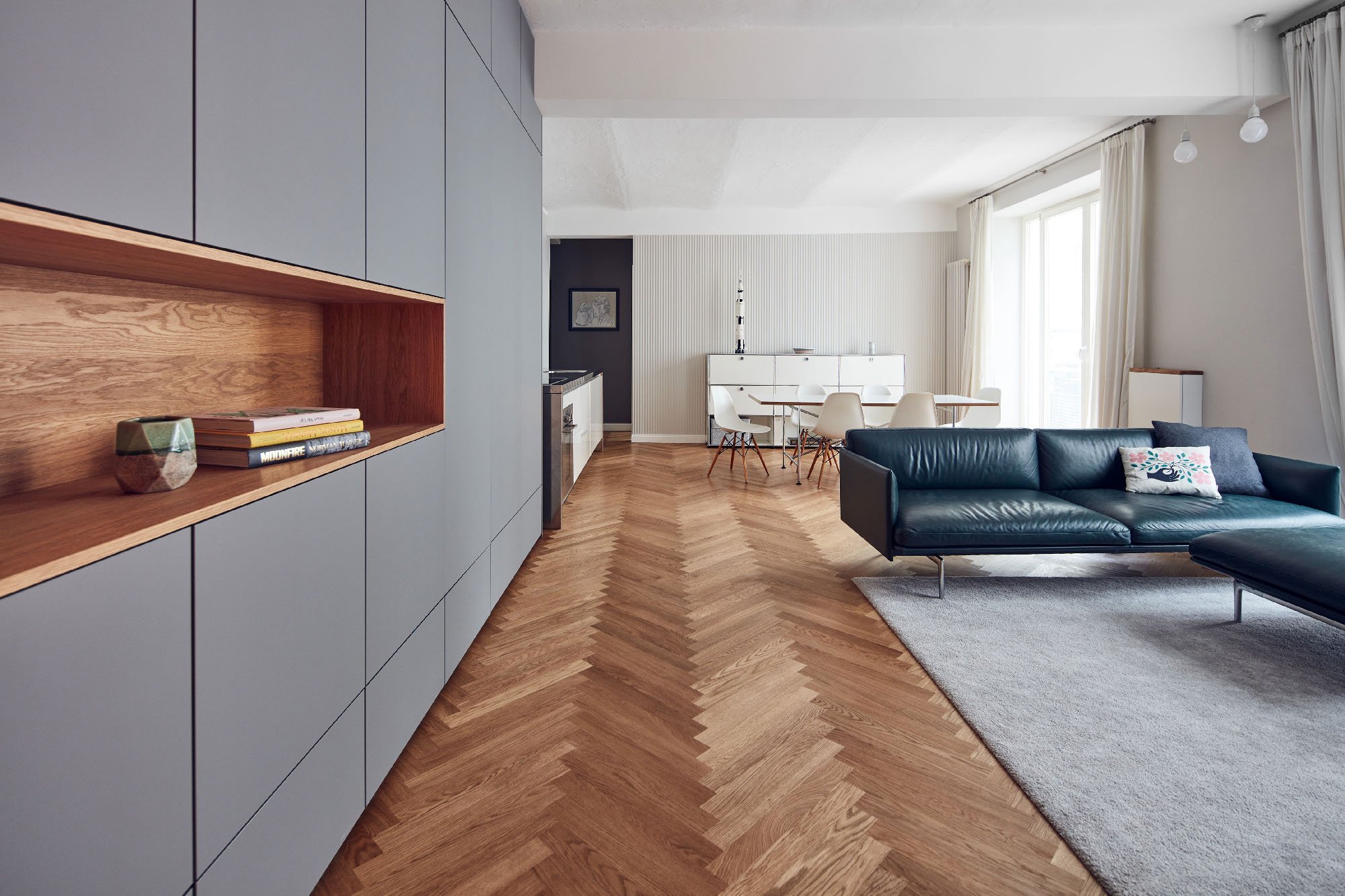 Architekturfotograf München – sanierter Altbau Wohnbereich Innenarchitektur