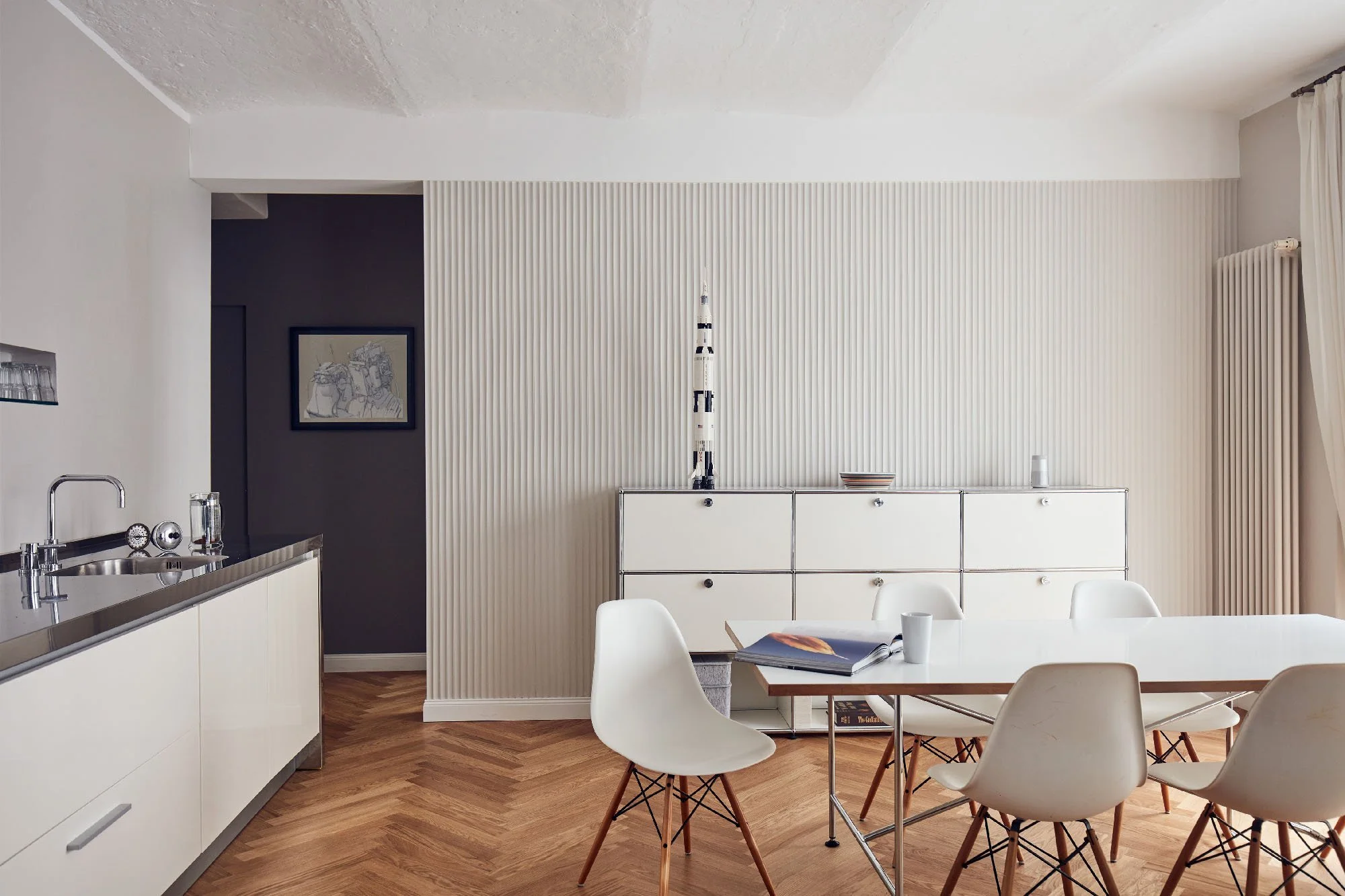 Architekturfotografie Altbau München Wohn- und Essbereich