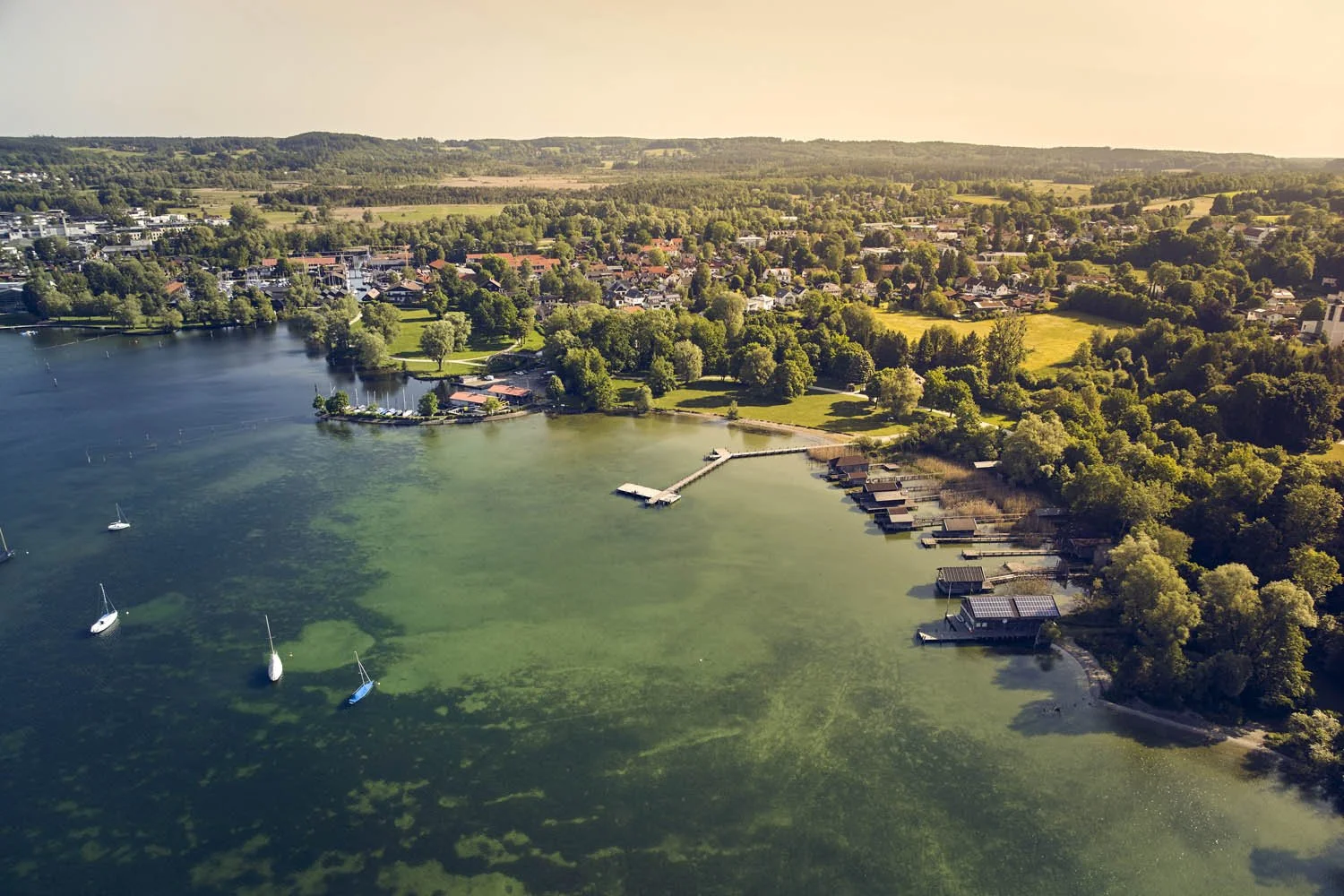 Naturraum Starnberger See im Abendlicht