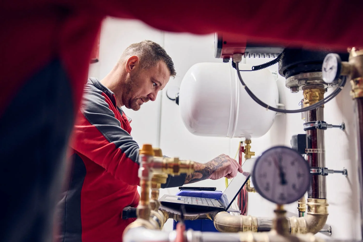 Technische Detailaufnahme im Arbeitsprozess