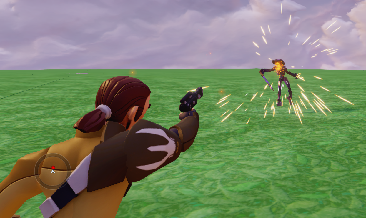 Using Aim mode, players can hit weak spots on enemies.