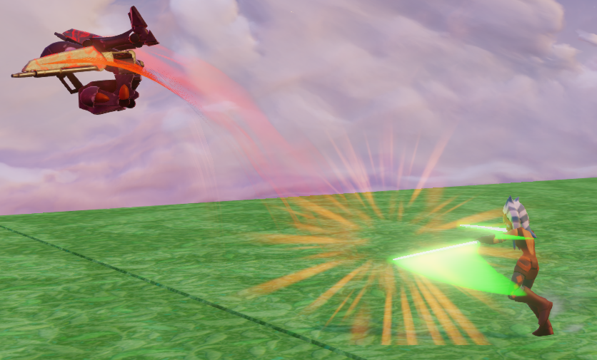 An enemy "popping out" from an attack forces the player to change strategies.