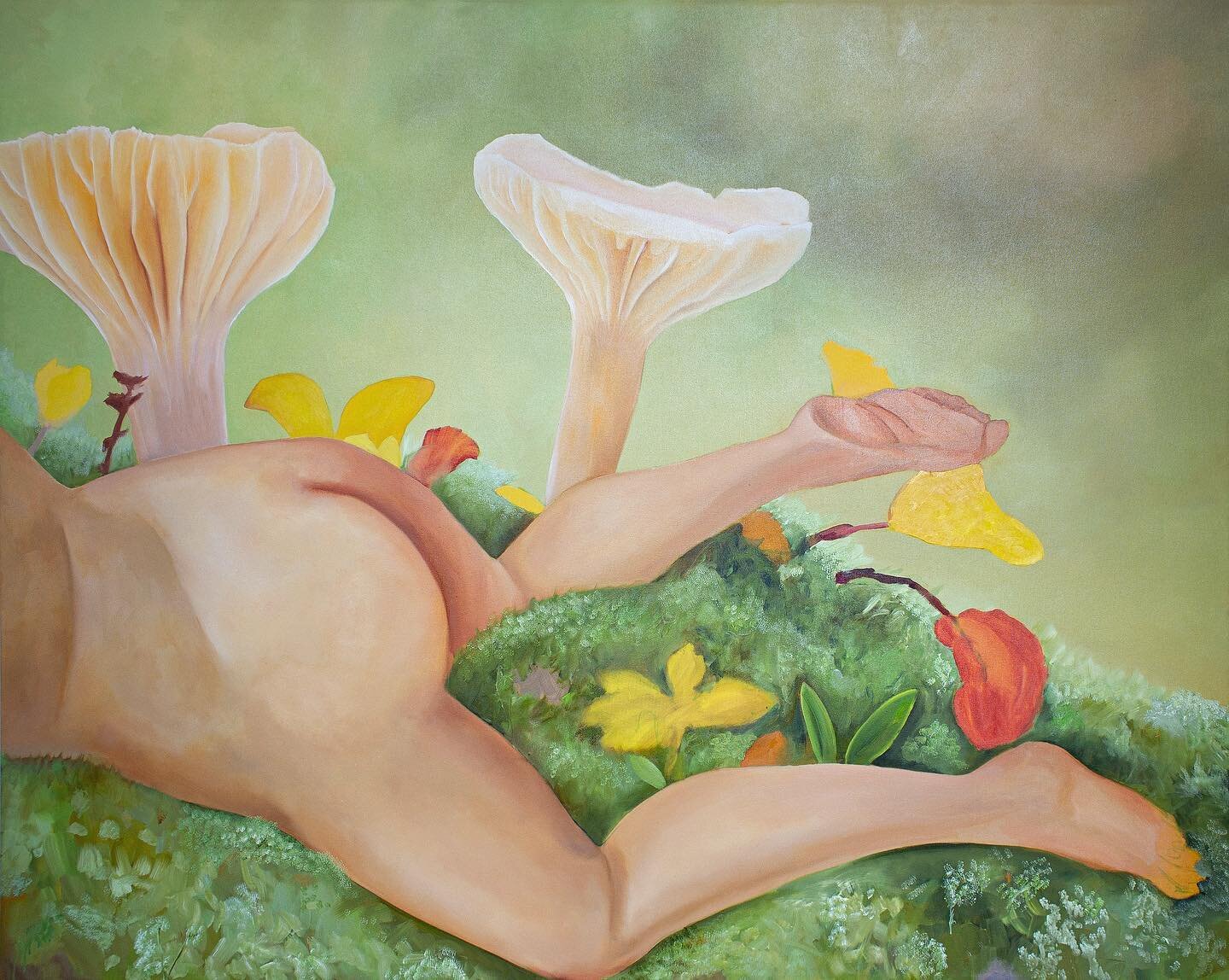 Reclining Nude in the Grass 🍄😆💛🌷🌱🍃🌾🍗🌝
2023
48x60&rdquo;
Oil on canvas 

For Sale &mdash; all inquiries please DM me! 

#art #artist #paint #painting #oilpainting #contemporaryart #nyc #nycart #bk #bkart #female #womanartist  #women #femalepa