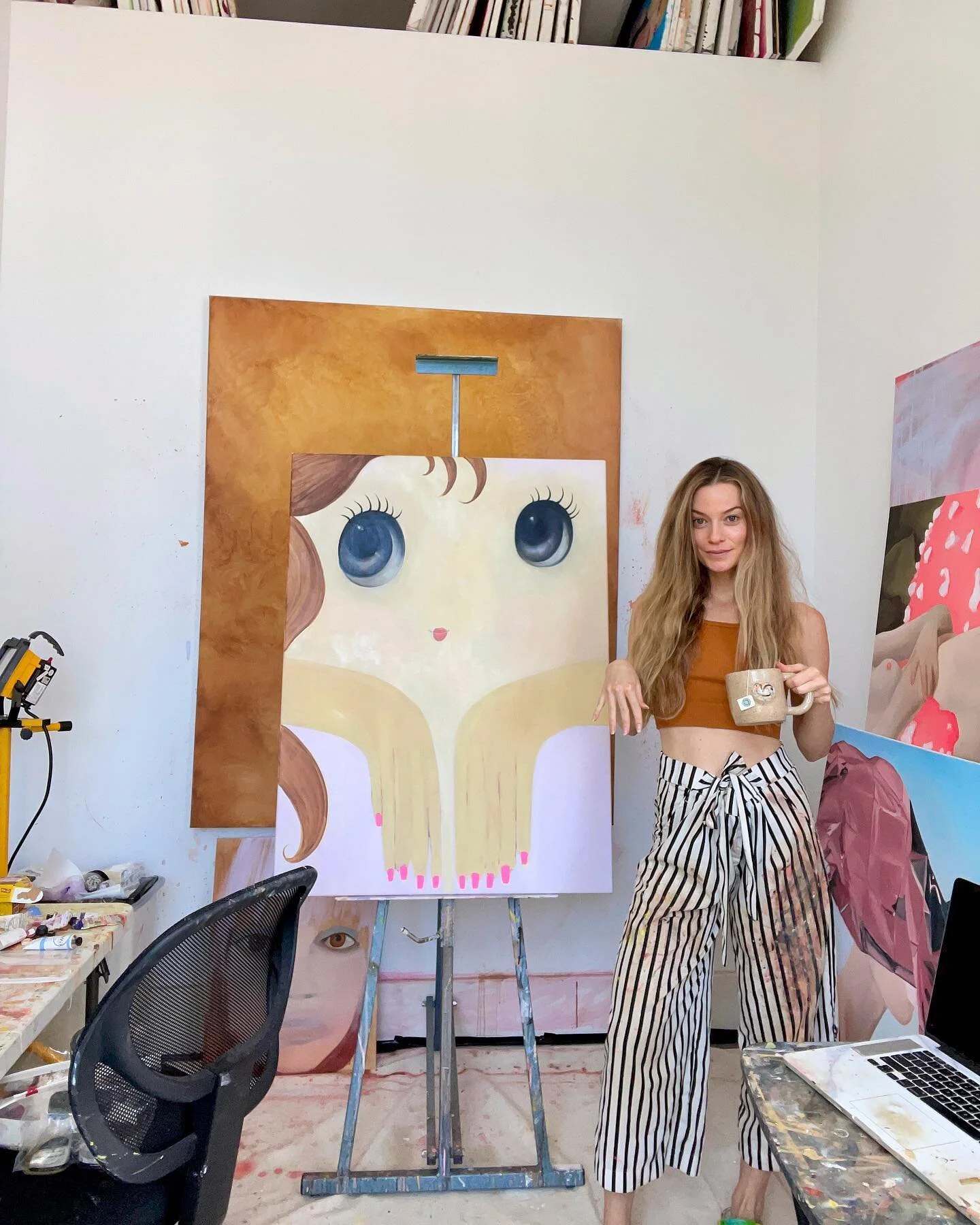 Mila (&bull; ◡&bull;) 
30x40&ldquo; 
Oil on canvas 
Available&mdash;all inquiries please DM me! 

#art #artist #paint #painting #oilpainting #contemporaryart #nyc #nycart #bk #bkart #female #womanartist  #women #femalepainter #color #colorful #artfor