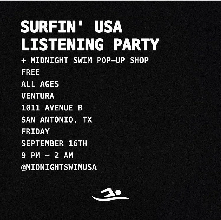 Surfin' USA Listening Party + Midnight Swim Pop-Up Shop