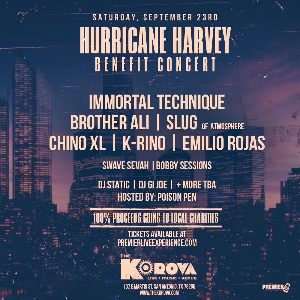 Hurricane Harvey Benefit Concert 9/23 (San Antonio) 