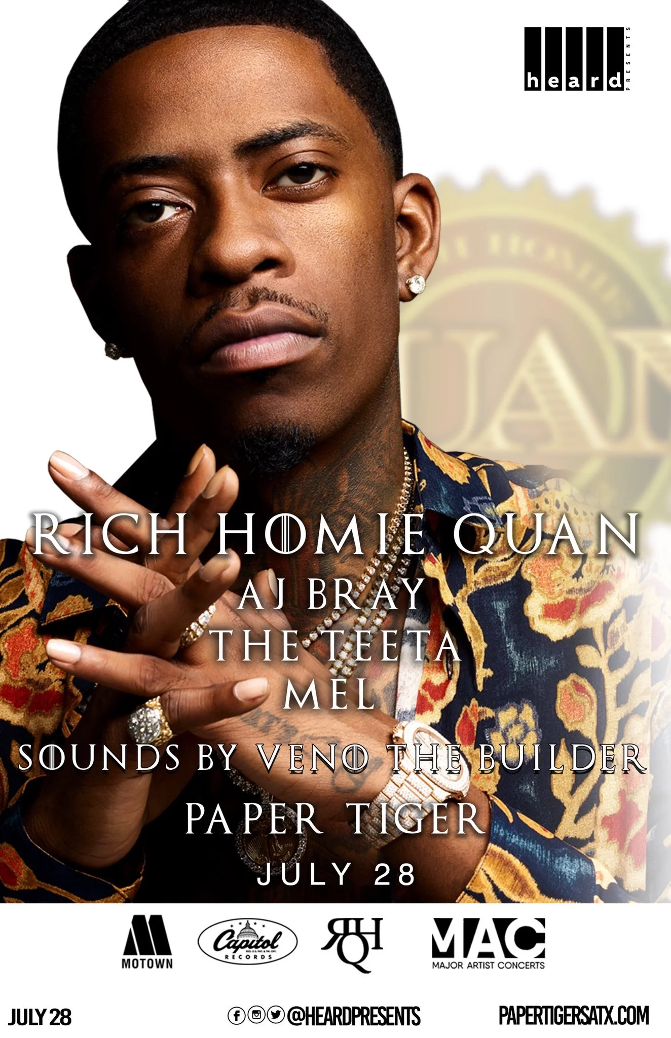 Heard Presents Rich Homie Quan at Paper Tiger 7/28 (San Antonio)