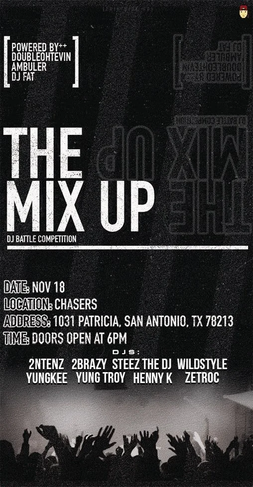 The Mix Up (DJ Battle Competition) powered by DoubleOhTevin, Ambuler & DJ Fat 11/18 