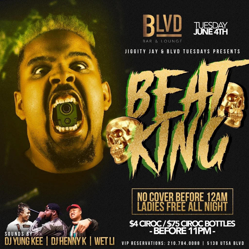 Jiggity Jay &amp; BLVD Tuesdays presents Beat King 6/4 in San Antonio 