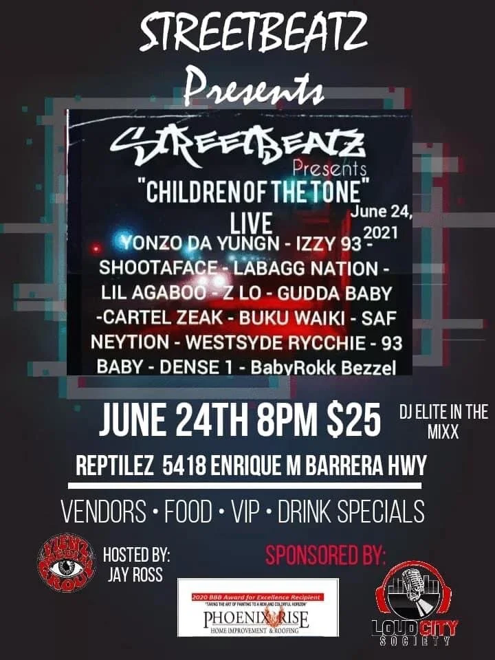 Streetbeatz presents Children Of The Tone at Reptilez on June 24th