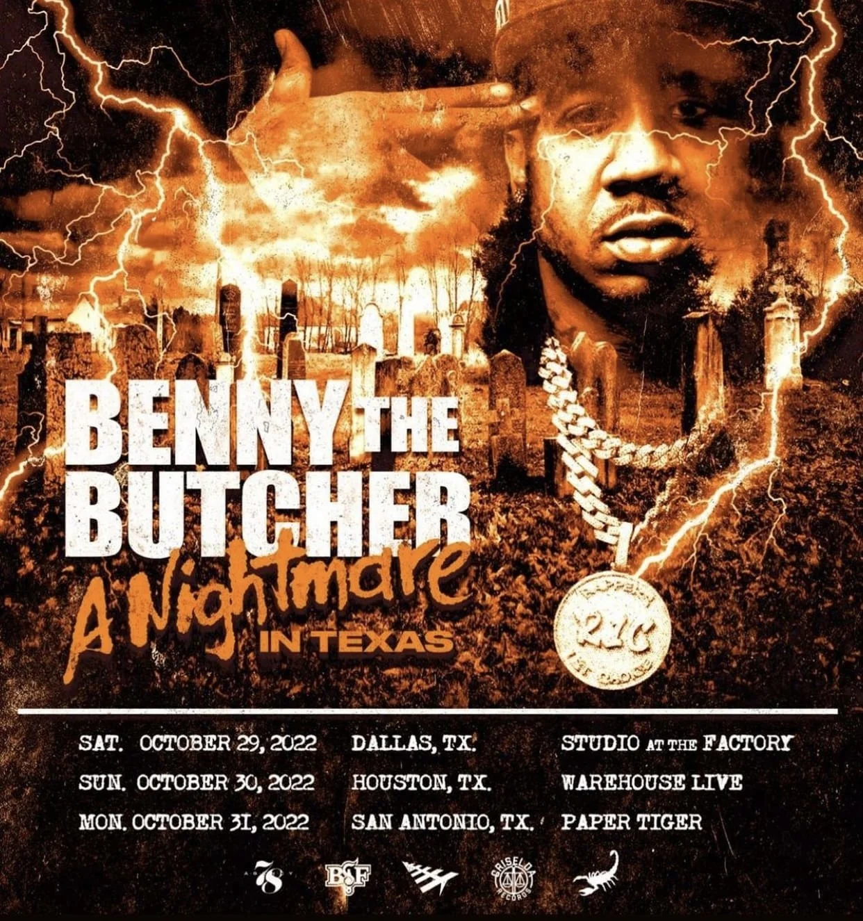 Benny The Butcher’s “Nightmare In Texas” Tour; that’s a scary sight