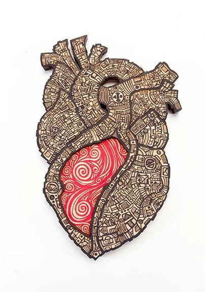  Black Red Corazon
