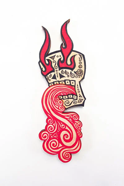 Calavera Red Black