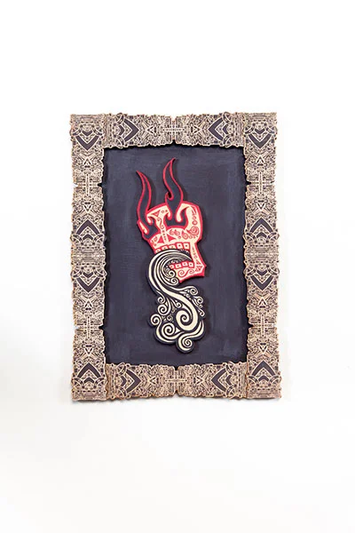Calavera Loteria Black Red
