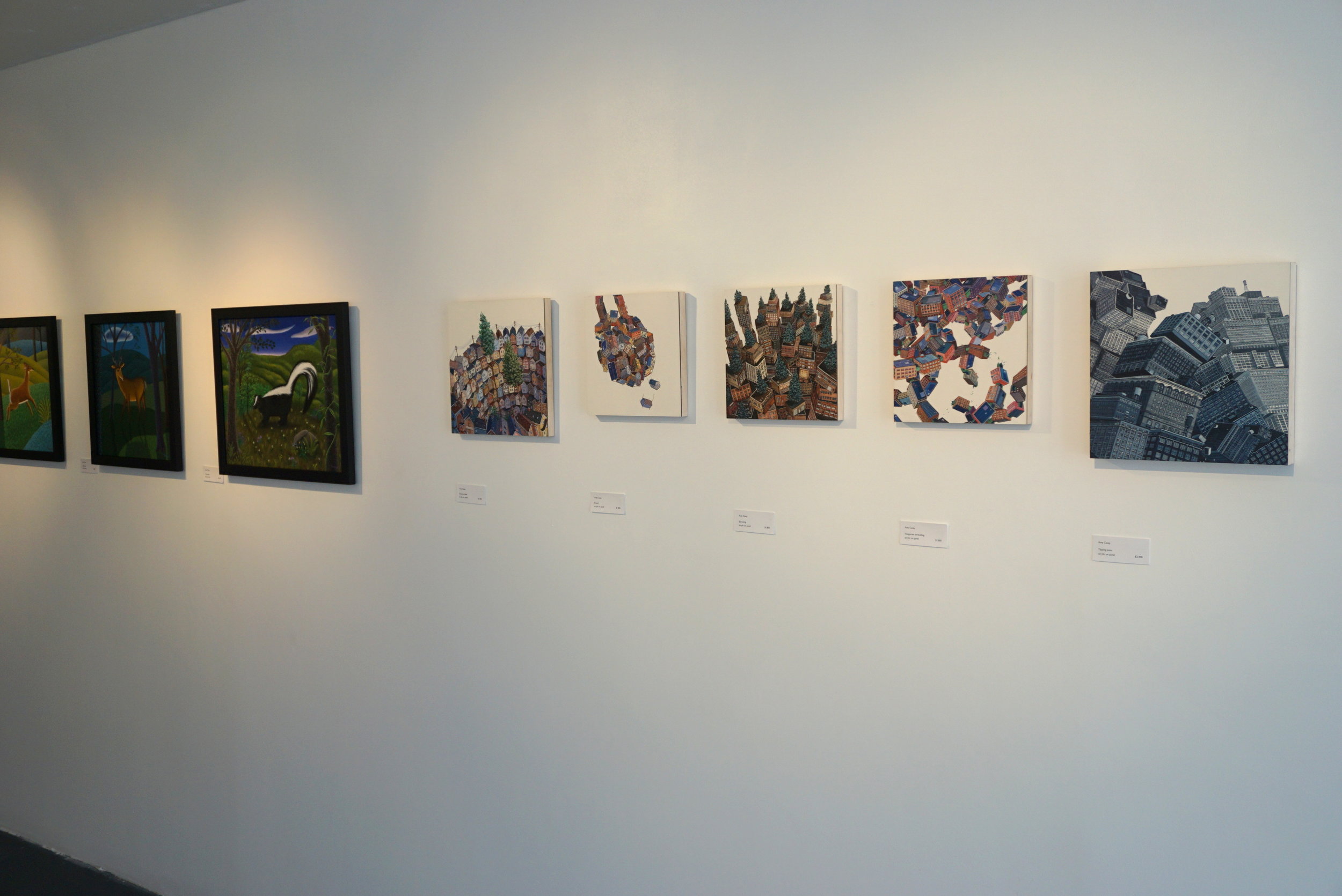  Works by Jane Troupe (left) and Amy Casey (right) 