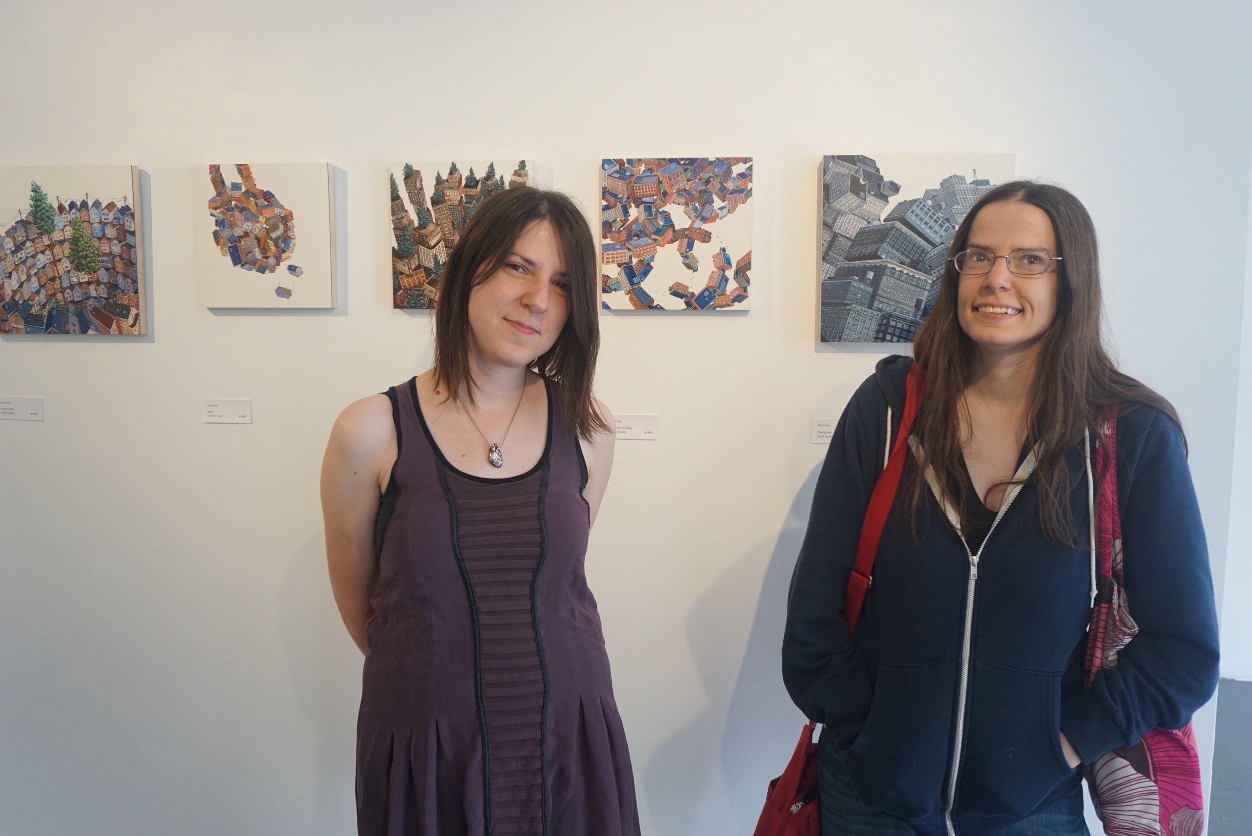  Amy Casey and her sister (right) who flew up from Cleveland, OH for the opening. 