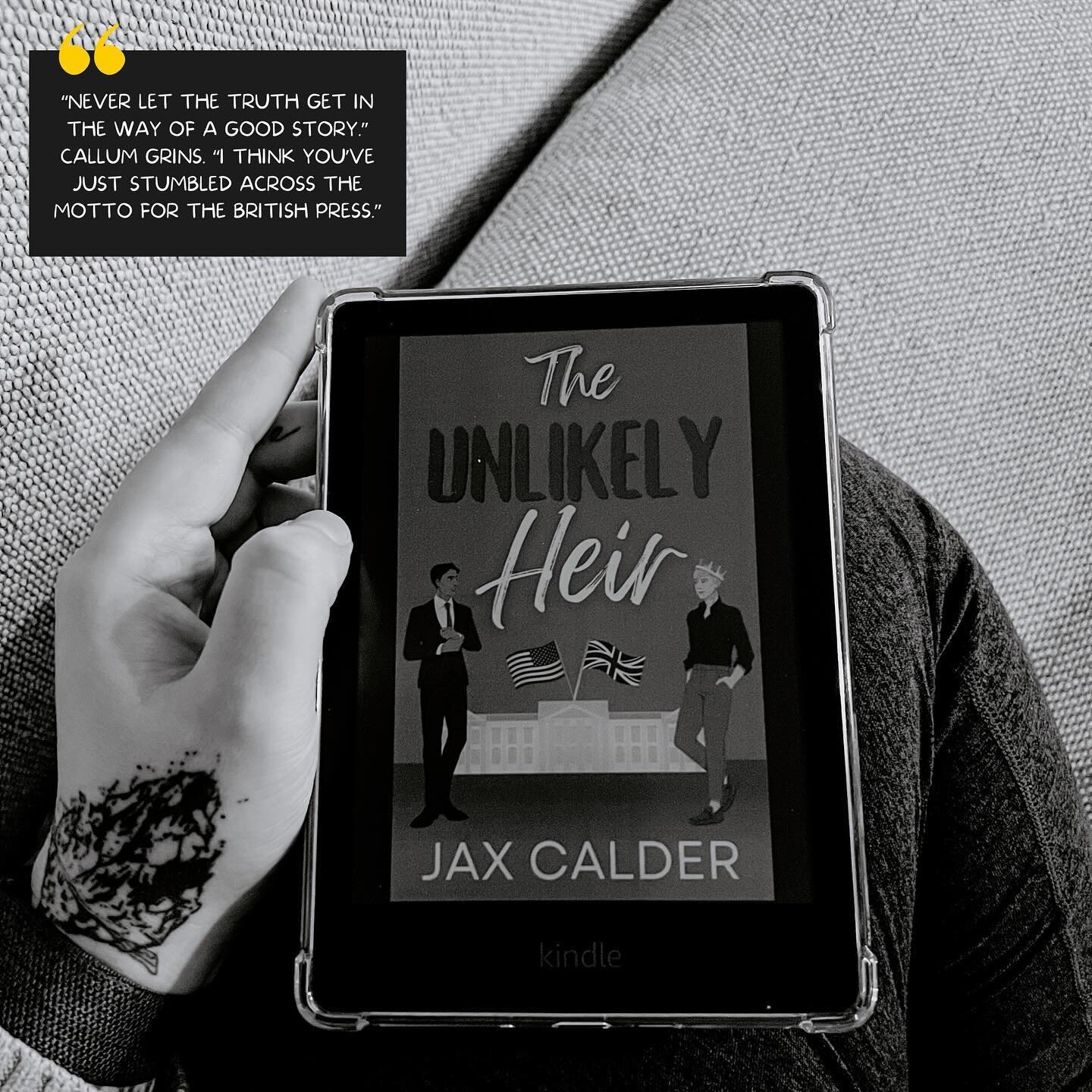 WHEW y&rsquo;all. I just finished The Unlikely Heir by @jaxcalderauthor and I gotta say, I freaking LOVED it. Forbidden royal romances are always gonna hit, ESPECIALLY when they tackle the ethics of modern monarchy, stolen items from Commonwealth cou