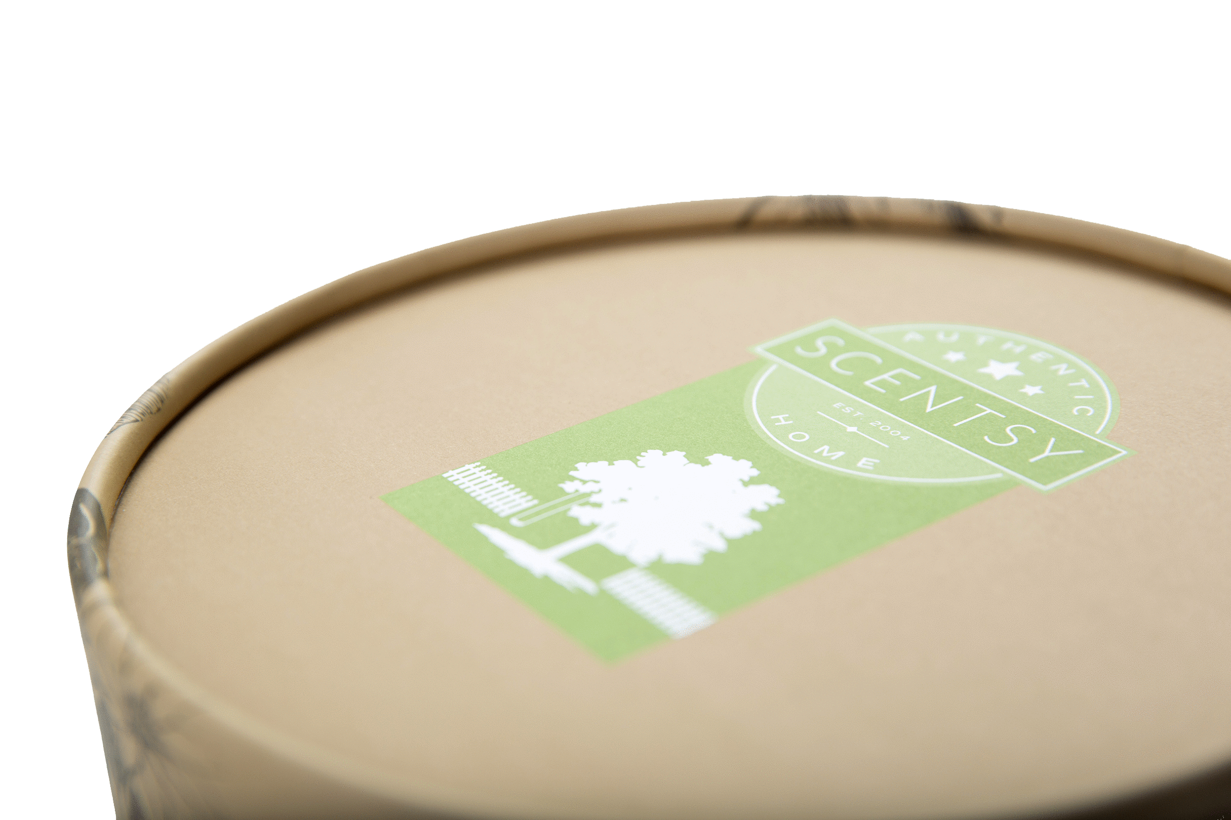 Packaging design - Scentsy shade box design This detail shows hat box construction and use of the "home icon" product line of products.