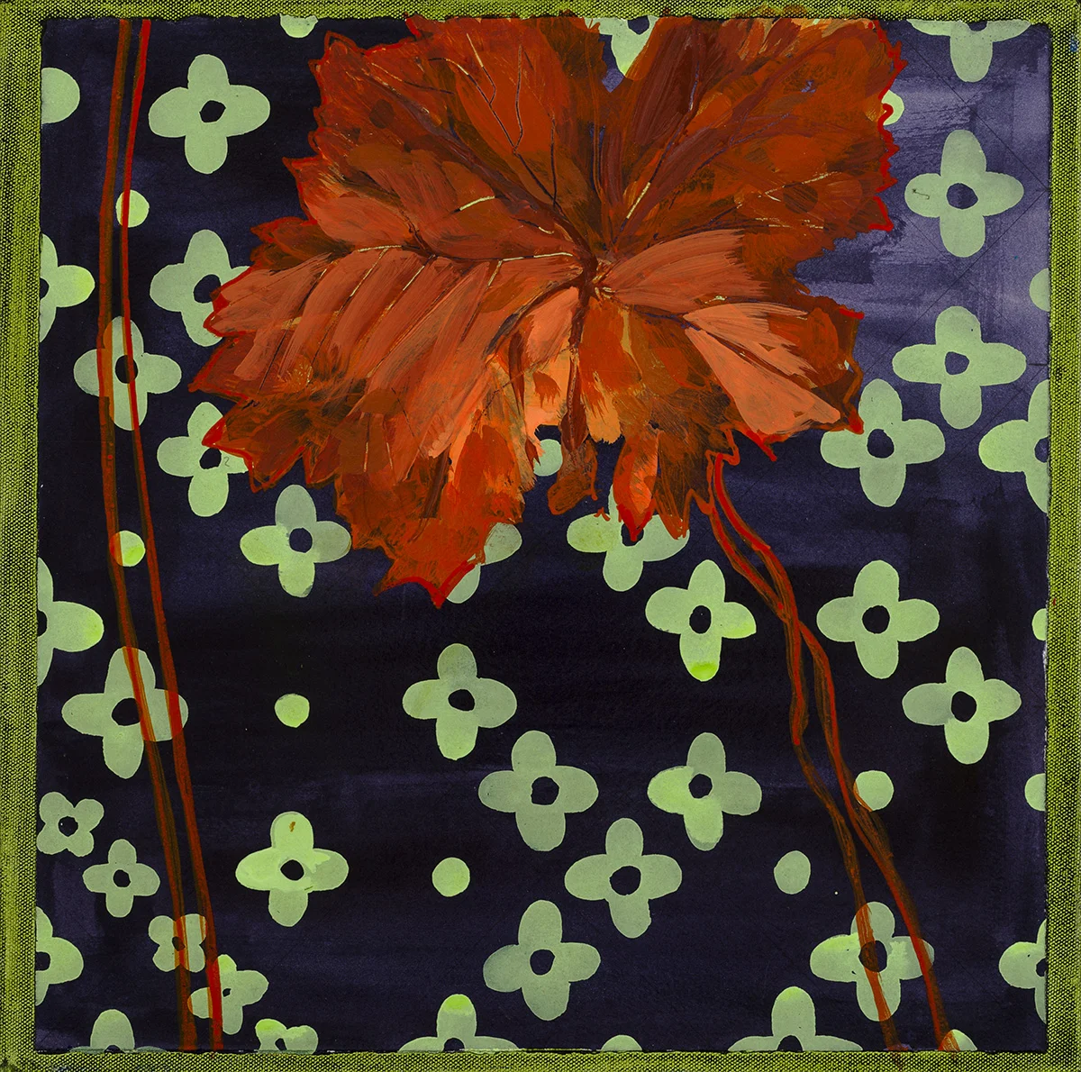 Sampler Series - Rust Mixed Media 16 x 16 inches 420
