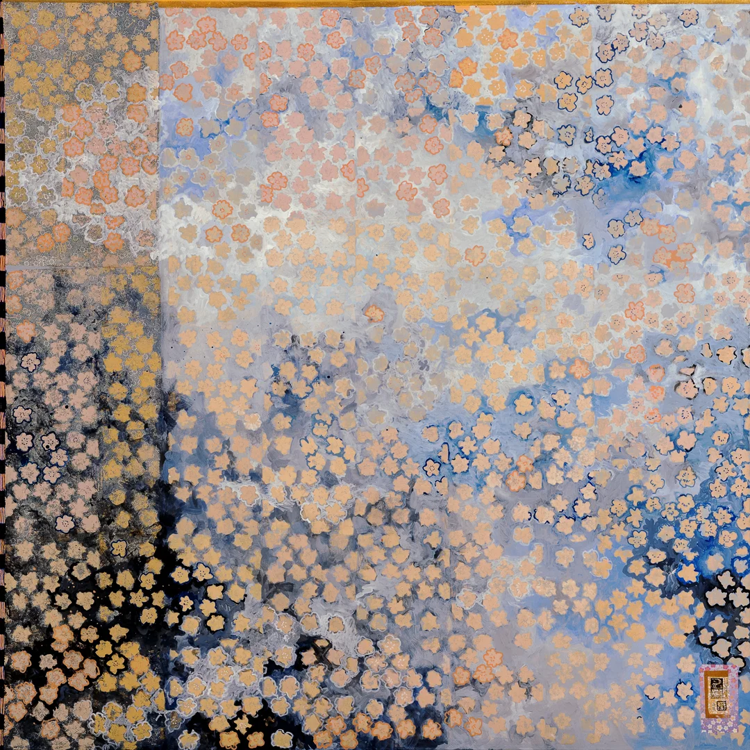 Cherry Blossom Mixed Media 48 x 48 inches