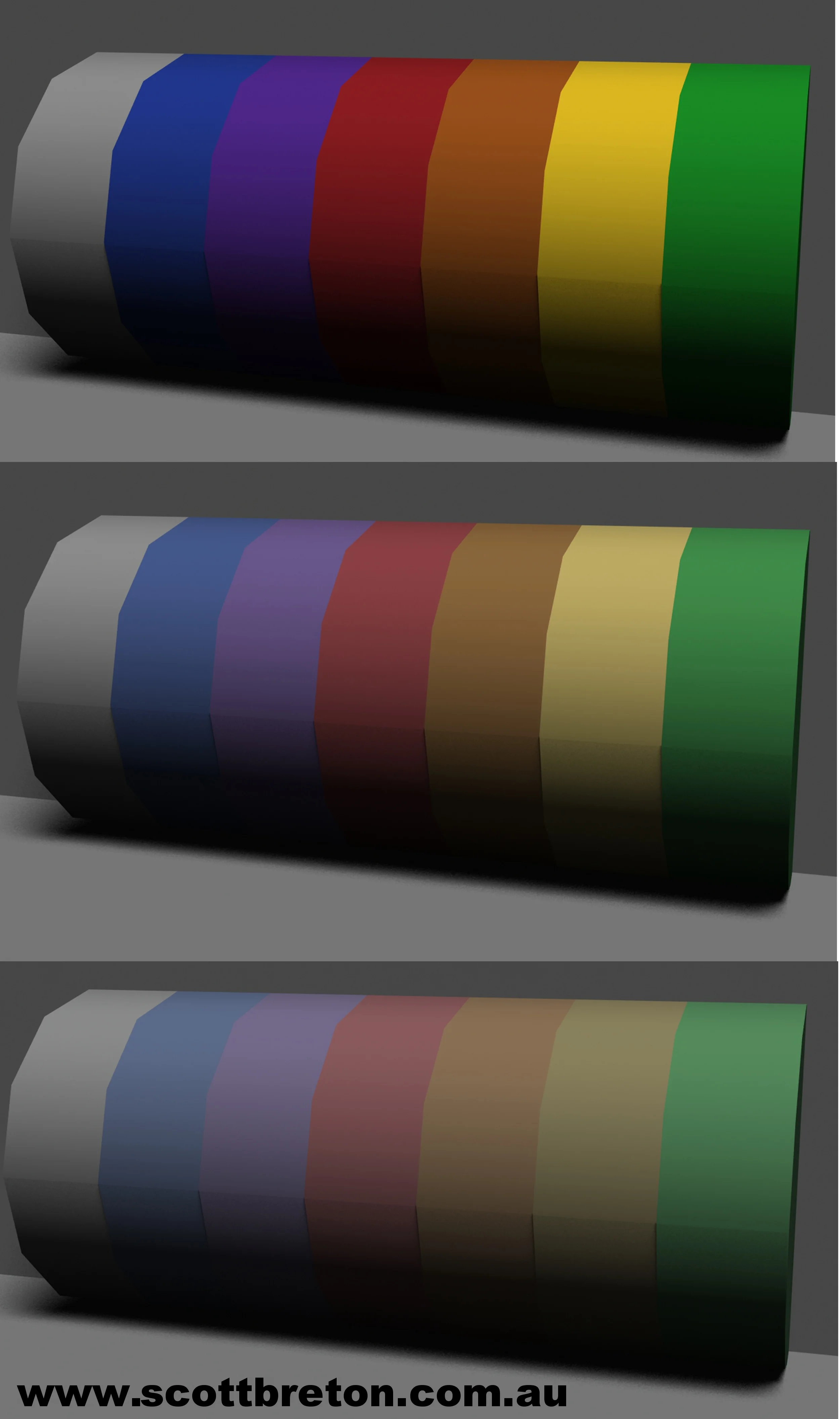 Diagram 4: Same light, varied chroma of objects