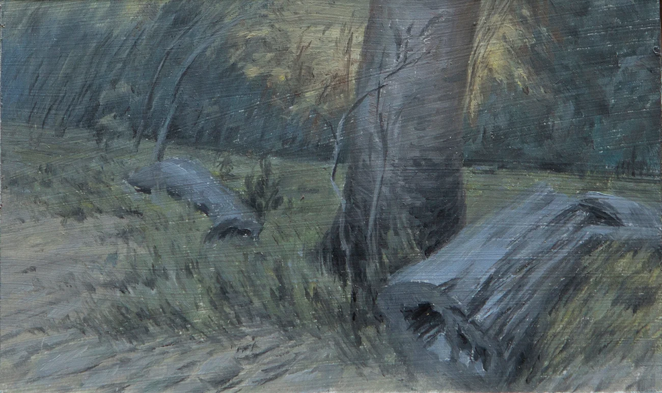 Oil Sketch for Fallen Timber