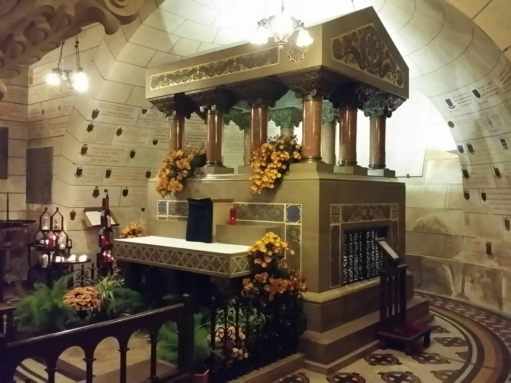 Tomb of Saint Martin in the crypt of the Basilique St - Martin.