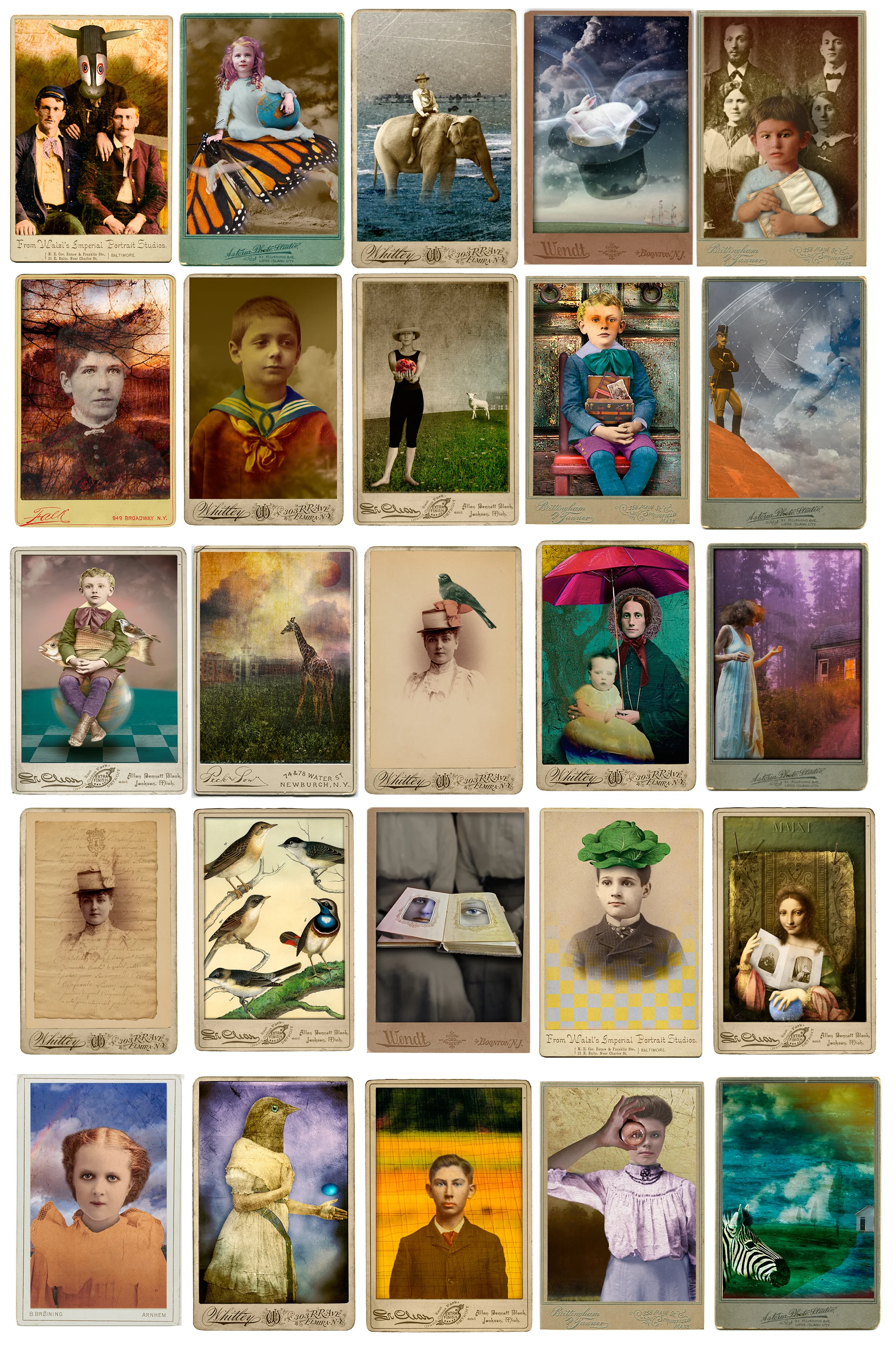 a grid of cards