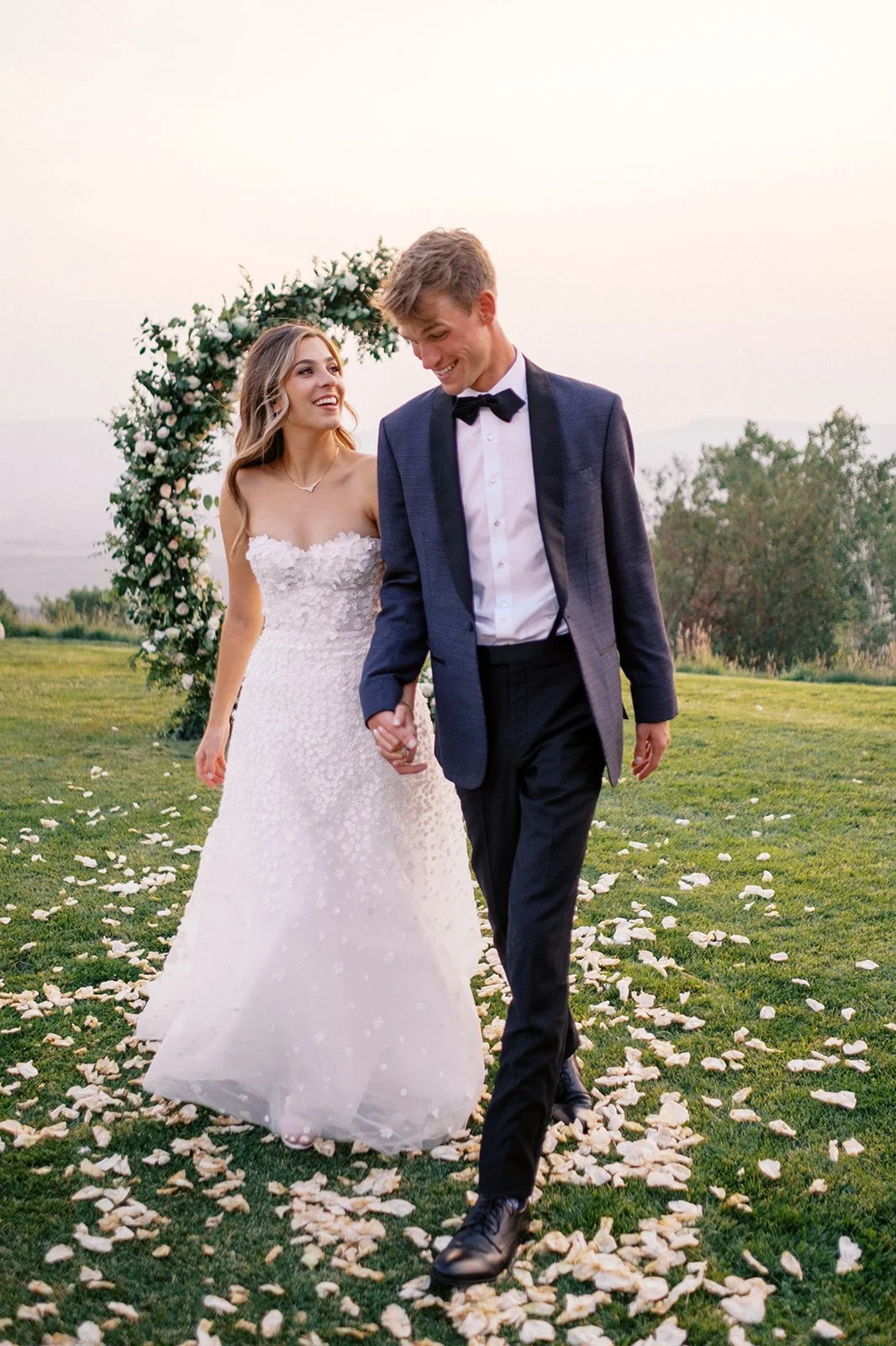 Floral Arch Luxury Wedding Bride And Groom Colorado