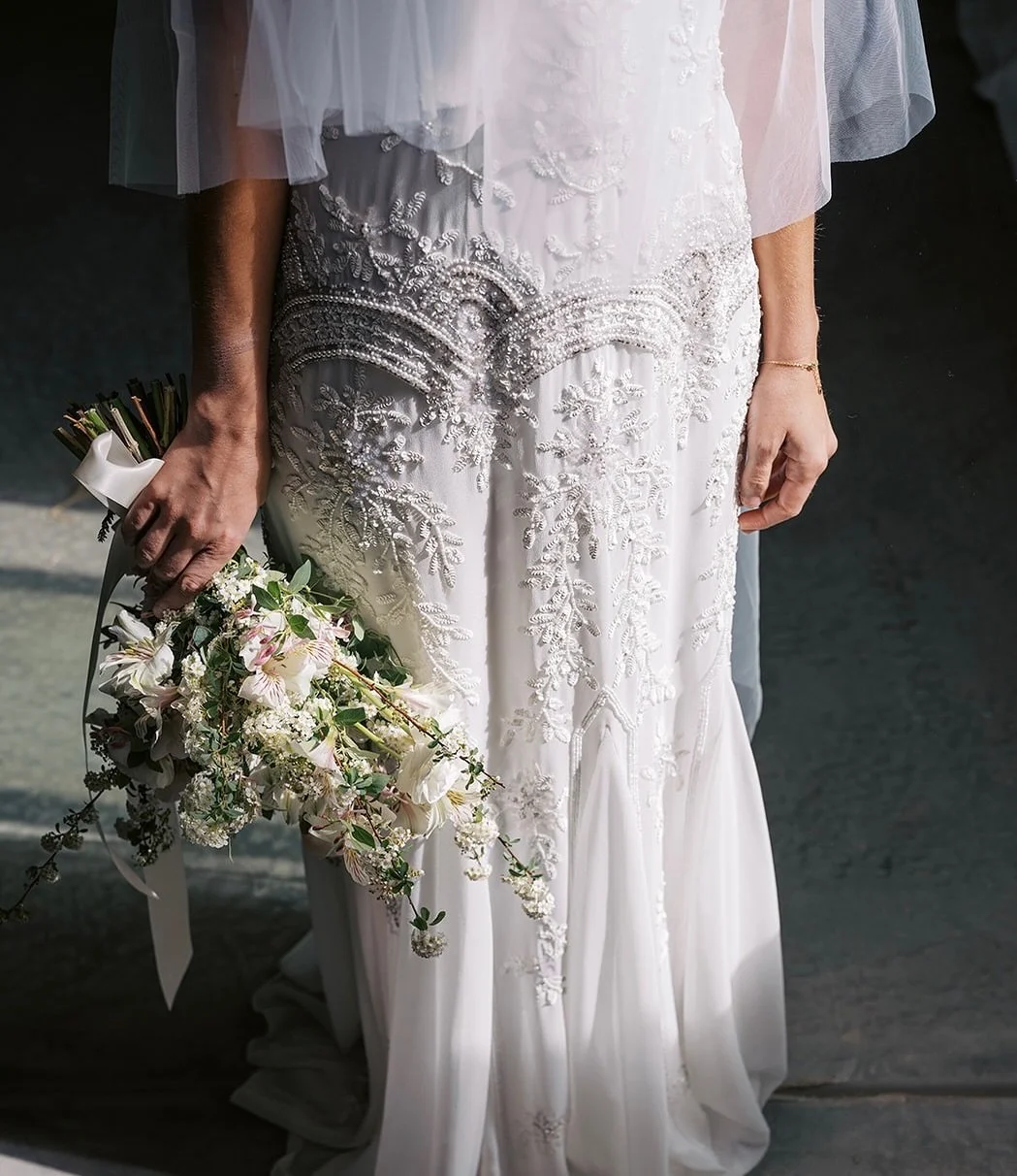 Pretty wedding details on medium format shot for @rosemaryfloral.co
