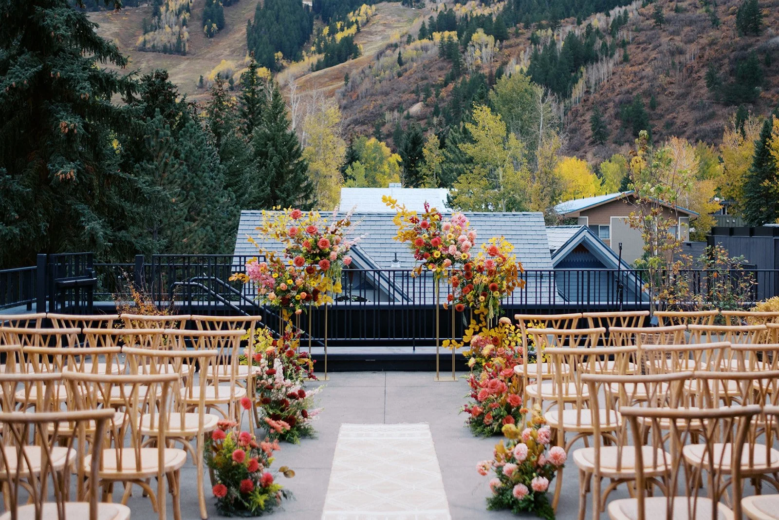 Mollie Aspen rooftop wedding ceremony