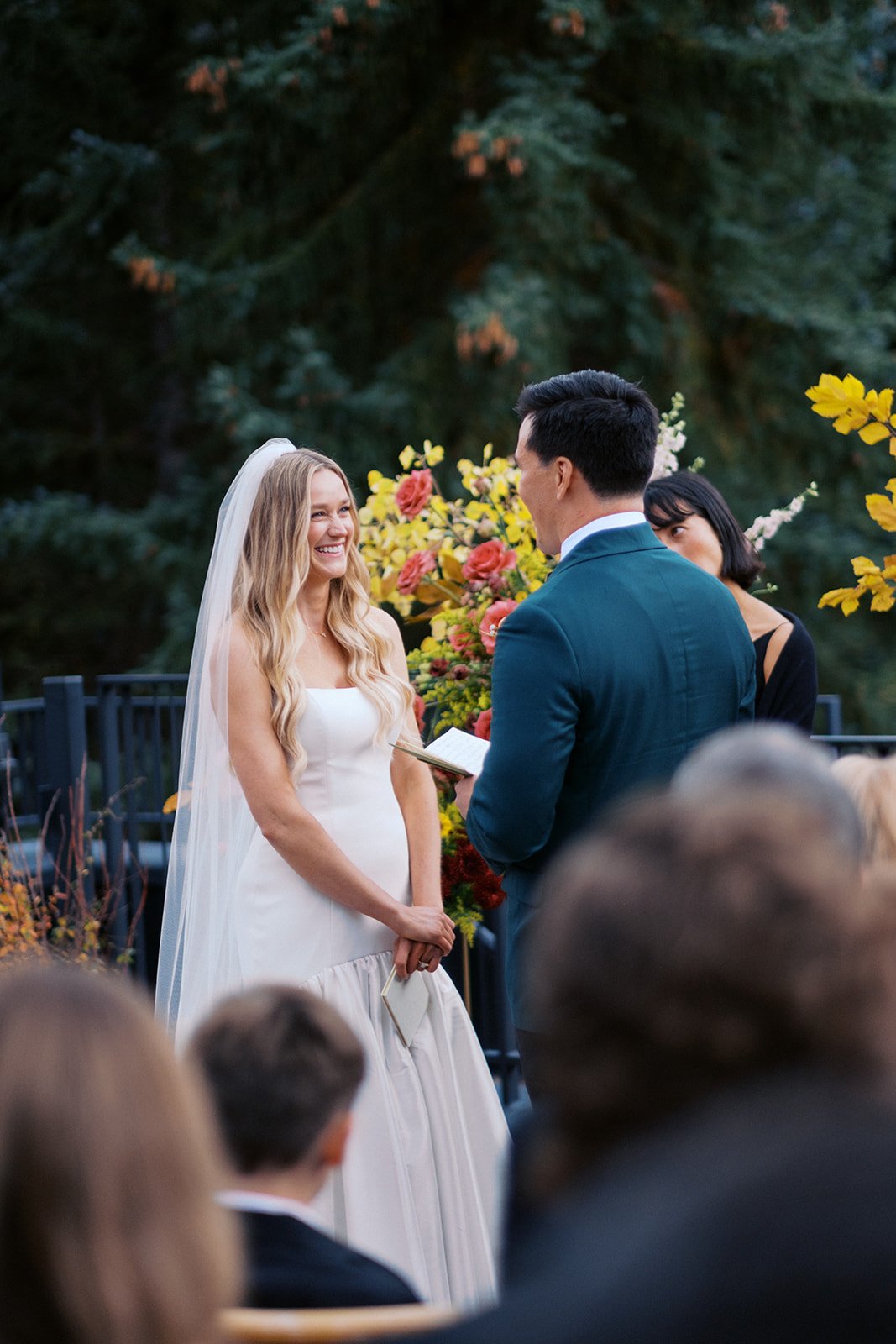 Colorful autumn wedding flowers in Aspen Colorado