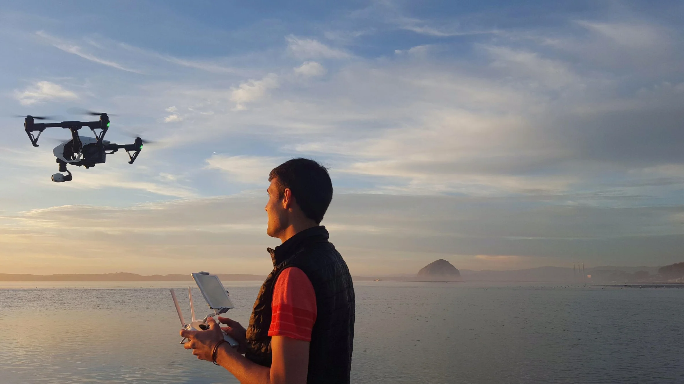 Drone Takeoff Morro Bay, California mapping 3d modeling