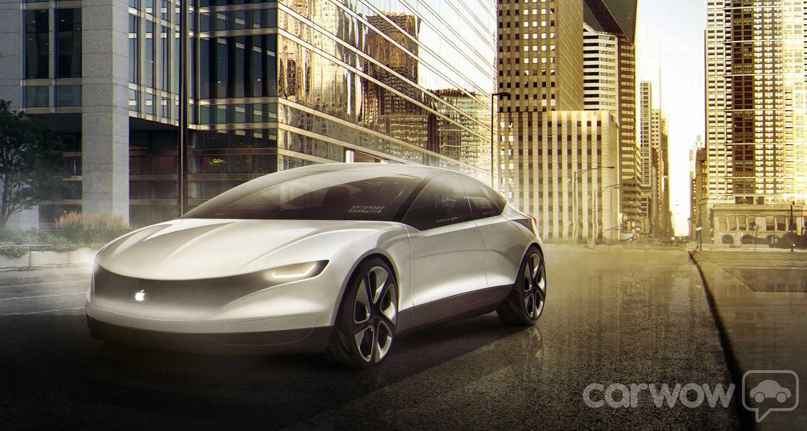 Apple Car as imagined by carwow . Image used with permission.