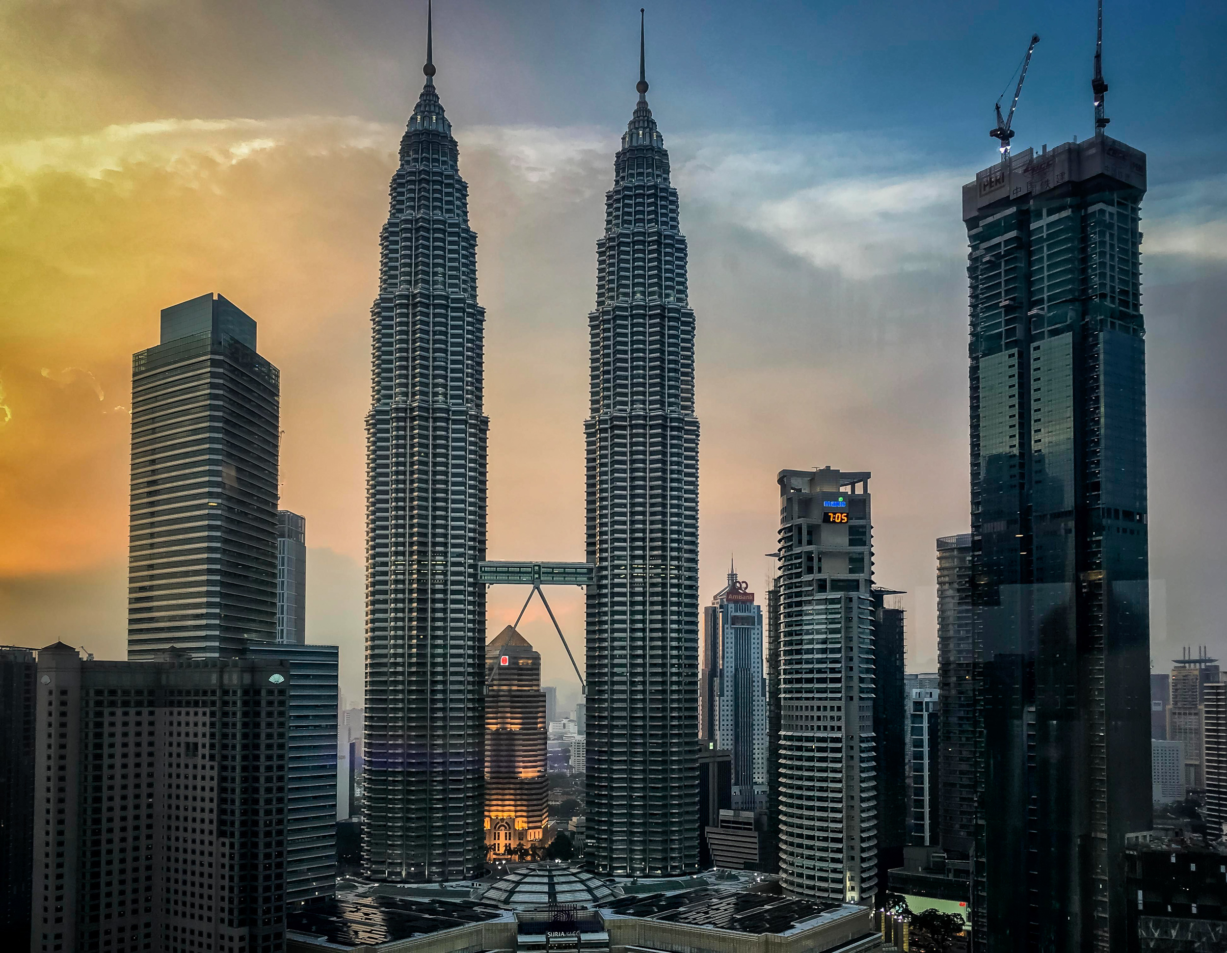 Petronas Twin Towers as seen from SkyBar at Traders Hotel