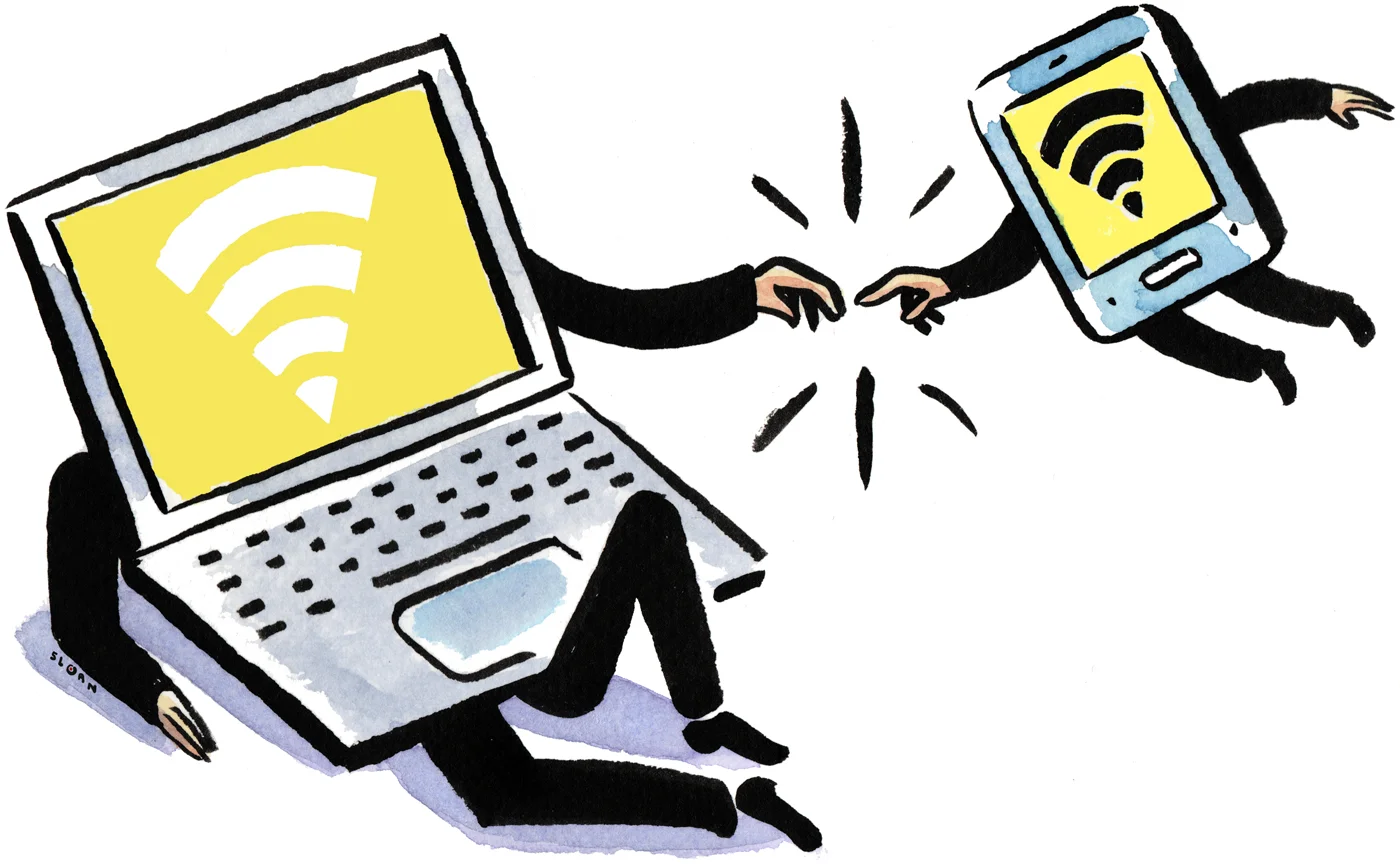 Wi-fi tethering.