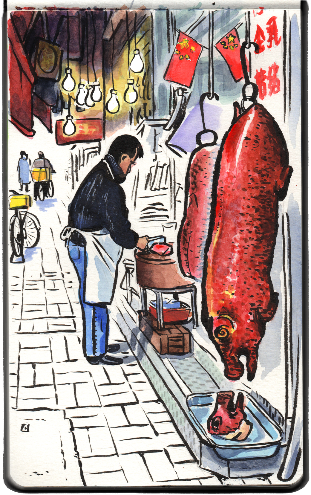 Butcher, Tai Po market.