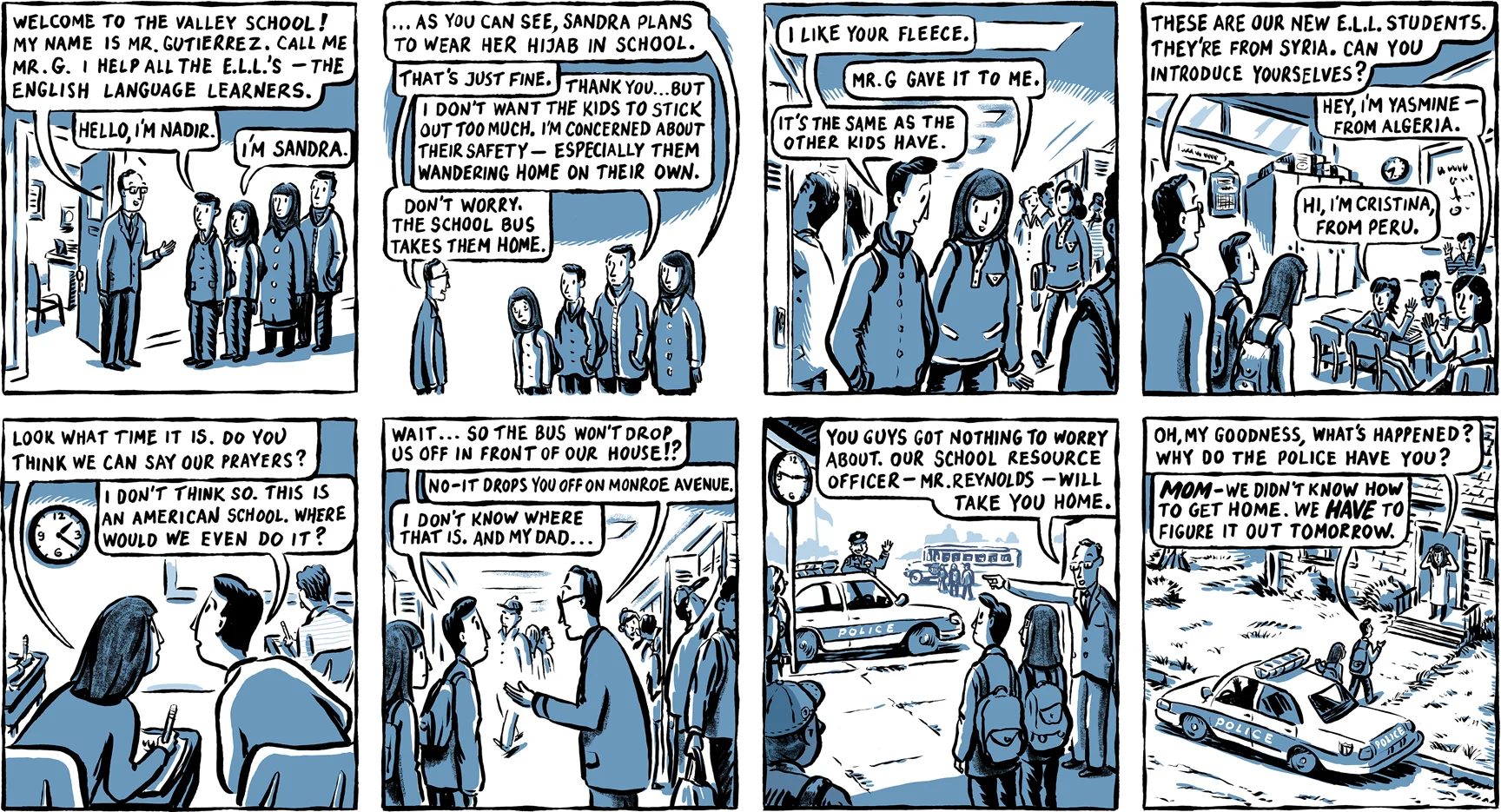 First Day of Class. Try Not to Stand Out. Published by The New York Times on 4/2/2017