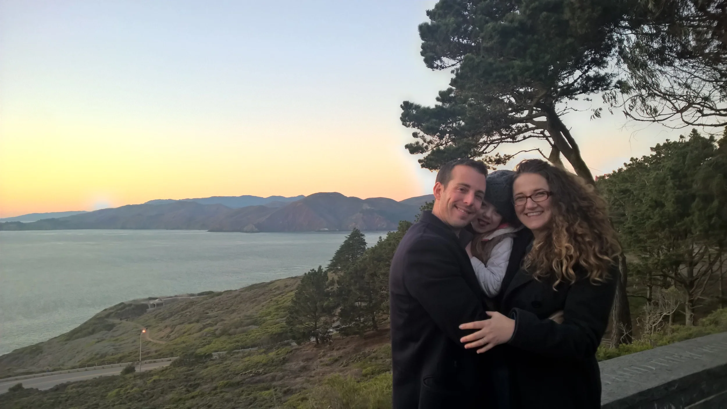 Family shot from the vista point during our post-feast stroll
