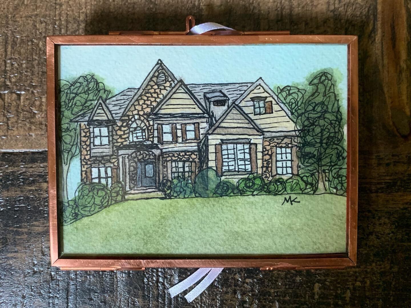 This gorgeous fall weather just gives me all the homey feels. What&rsquo;s your favorite cozy fall activity? #homesweethome #minihouseportrait #houseportrait #watercolorart #chattanoogaartist #fallvibes #customgifts #realtorgifts #weddinggift @megroo
