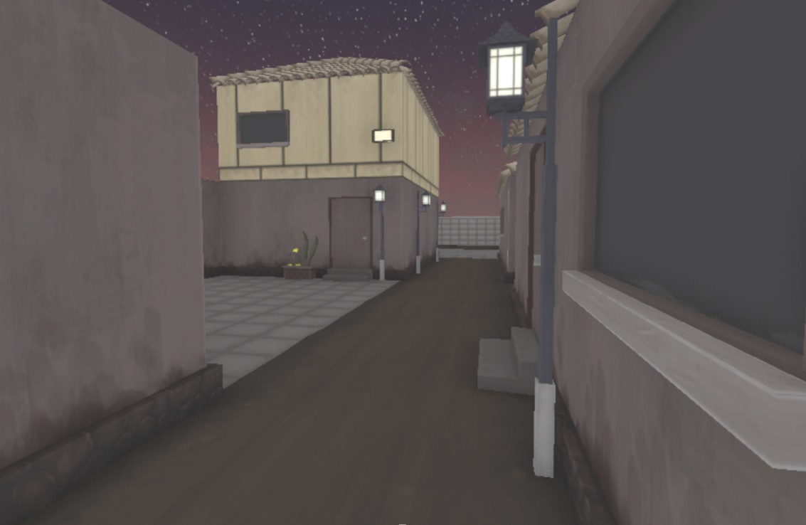A textured, unlit, modular environment.