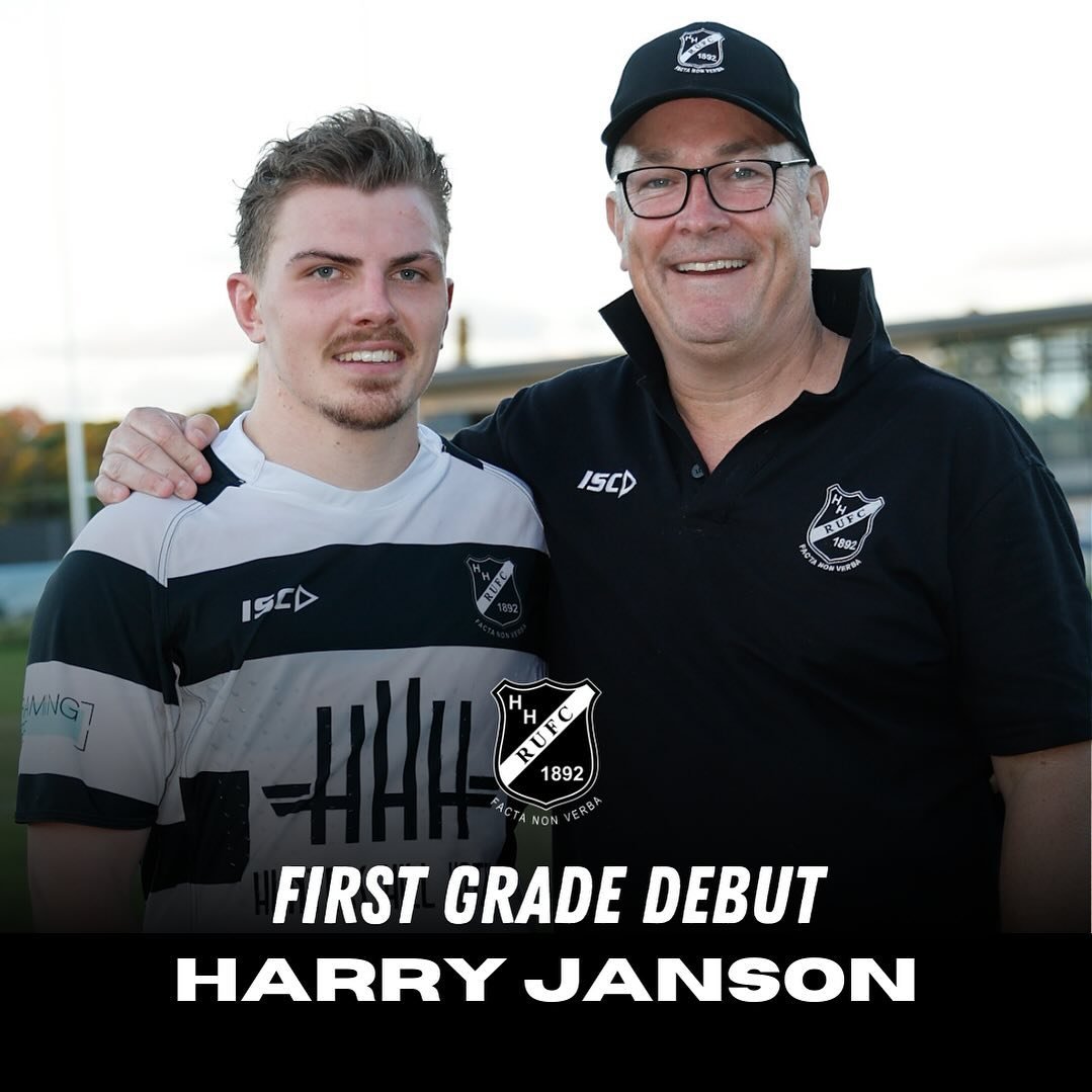 Congratulations to @harryjanson1 for making his HHRUFC First Grade debut!  We look forward to many many more!! FACTA NON VERBA! ⚪️⚫️